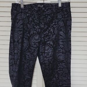 Black and Gray Patterned Pants